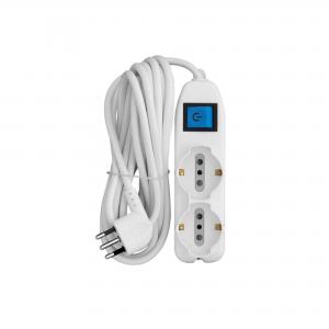 ALARGUE 2 SCHUKO 4 MODULAR CON LLAVE 2.5 MT. ELECTRALINE