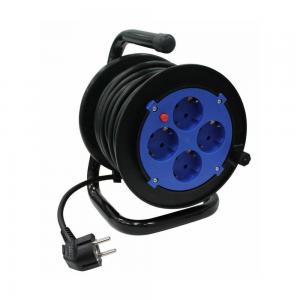 ALARGUE ENROLLADOR CON CABLE 30 MT. 4 TOMAS CONTACTUM