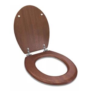ASIENTO INODORO MDF LAQUEADO IMITACION MADERA OSCURA