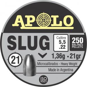 BALINES APOLO 5.5 MM. X 250 UN. - SLUG GRANO 21
