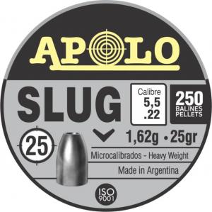 BALINES APOLO 5.5 MM. X 250 UN. - SLUG GRANO 25
