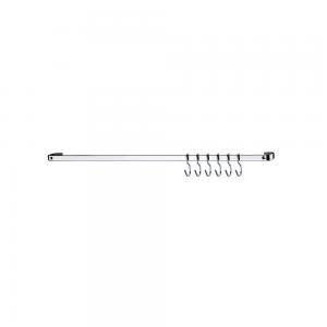 BARRA COCINA FUTURE 60 CM. PLANA Y 6 GANCHOS CROMO