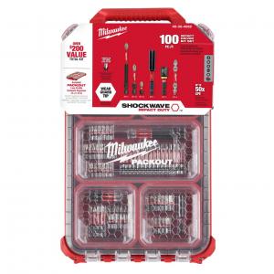 CAJA ORGANIZADORA MILWAUKEE PACKOUT CON 100 PZ.
