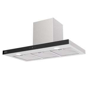 CAMPANA EDESA DECORATIVA BOX 90 CM. INOX CRISTAL NEGRO