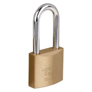 CANDADO HERMEX BASIC BRONCE ARO LARGO 40 MM.