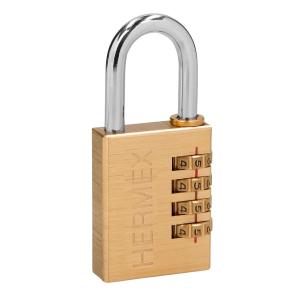 CANDADO HERMEX BRONCE COMBINACION 40 MM. - 4 DIALES