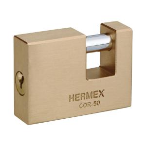CANDADO HERMEX RECTANGULAR BRONCE 50 MM. COR-50