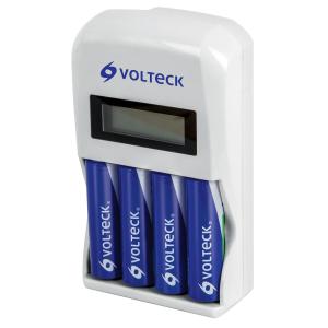CARGADOR PILAS VOLTECK AA, AAA Y 9 VOLT - INCLUYE 4 PILAS AA