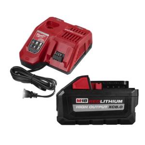 CARGADOR RAPIDO + BATERIA MILWAUKEE 18 VOLT 8.0 AMP
