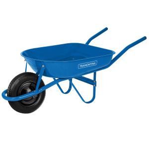 CARRETILLA CHAPA TRAMONTINA AZUL PLANA 50 LT.