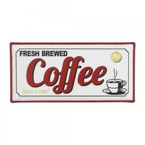 CHAPA DECORATIVA 41 X 20 CM. COFFE FRESH BREWED 25¢