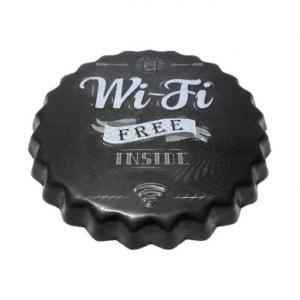 CHAPA DECORATIVA 13 CM. - TAPA WI-FI FREE INSIDE