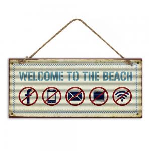 CHAPA DECORATIVA 31 X 13 CM. WELCOME TO THE BEACH