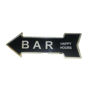 CHAPA DECORATIVA FLECHA - BAR HAPPY HOURS