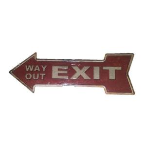 CHAPA DECORATIVA FLECHA - WAY OUT EXIT
