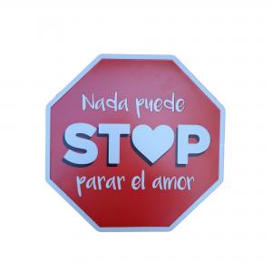 CHAPA DECORATIVA HEXAGONAL - NADA PUEDE PARAR EL AMOR