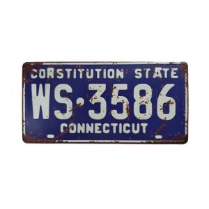 CHAPA DECORATIVA MATRICULA - CONSTITUTION STATE CONNECTICUT
