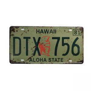 CHAPA DECORATIVA MATRICULA - HAWAII ALOHA STATE