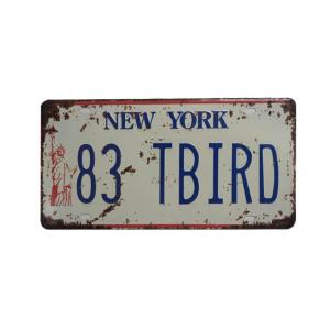CHAPA DECORATIVA MATRICULA - NEW YORK