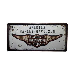 CHAPA DECORATIVA MATRICULA - AMERICA HARLEY DAVIDSON