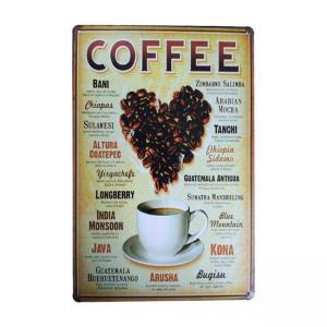 CHAPA DECORATIVA RECTANGULAR - COFFEE 20 X 30 CM.
