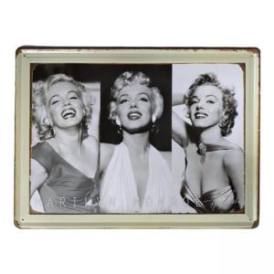 CHAPA DECORATIVA RECTANGULAR - MARILYN MONROE