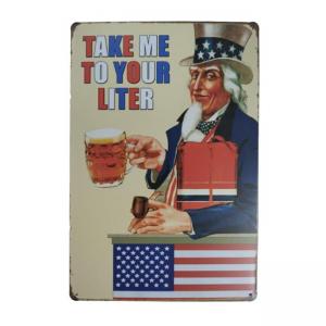 CHAPA DECORATIVA RECTANGULAR - TAKE ME TO YOUR LITER