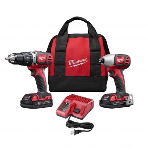 COMBO MILWAUKEE TALADRO + ATORNILLADOR IMPACTO A BATERIA 18V
