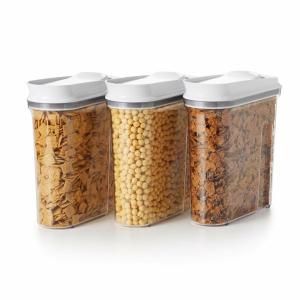 CONTENEDOR OXO JUEGO 3 UNIDADES CEREALES TAPA PLASTICA FACIL