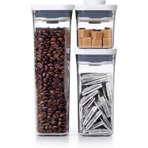 CONTENEDOR OXO JUEGO 3 UNIDADES SLIM CON TAPA POP PLASTICA