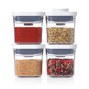 CONTENEDOR OXO JUEGO 4 UNIDADES MINI CON TAPA POP PLASTICA