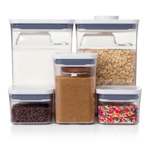CONTENEDOR OXO JUEGO 8 UNIDADES CON TAPA POP PLASTICA