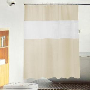 CORTINA BAÑO 1.80 X 2 MT. PEVA CON VISOR - PIEDRAS BEIGE