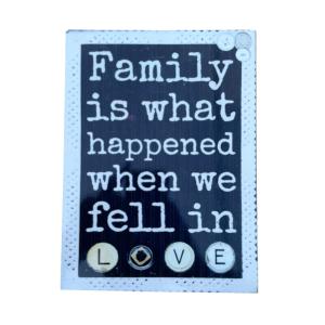 CUADRO MADERA 15 X 20 CM. FAMILY FELLIN LOVE