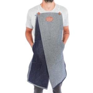DELANTAL PARRILLA O COCINA ASAPARRI AZUL Y GRIS