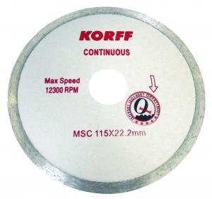 DISCO DIAMANTADO KORFF 180 MM. CONTINUO