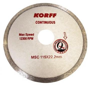 DISCO DIAMANTADO KORFF 230 MM. CONTINUO
