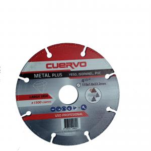 DISCO METAL PLUS 115 MM. YESO - ISOPANEL - PVC
