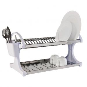 ESCURRIDOR PLATOS BRINOX INOXIDABLE - DOBLE BLANCO 20 PLATOS
