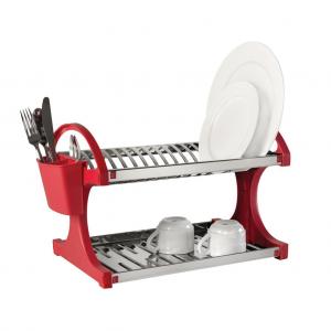 ESCURRIDOR PLATOS BRINOX INOXIDABLE - DOBLE ROJO 16 PLATOS