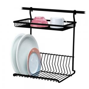 ESCURRIDOR PLATOS PARA BARRA COCINA FUTURE PLANA NEGRO MATE