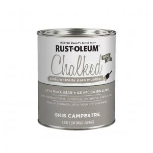 ESMALTE RUST-OLEUM 0.9 LT. CHALK - GRIS CAMPESTRE