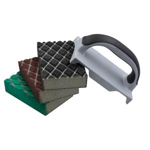 ESPONJA ABRASIVA ROLLINGDOG JUEGO 3 PZ. Y SOPORTE