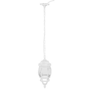 FAROL JARDIN ALUMINIO Y VIDRIO CON CADENA - BLANCO