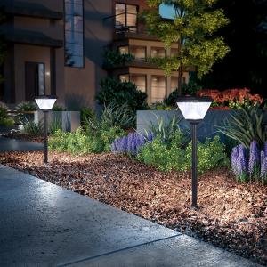 FAROL JARDIN TIPO ESTACA SOLAR 2 WATT FRIO Y CALIDO