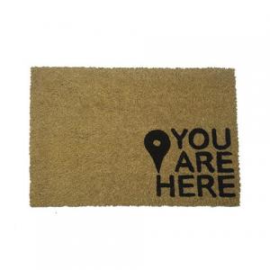 FELPUDO SELECTA COCO BASE GOMA YOU ARE HERE - 40 X 60 CM.