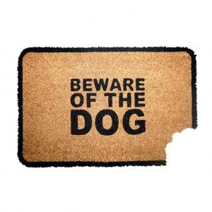 FELPUDO SELECTA COCO BASE GOMA BEWARE OF THE DOG - 40 X 60
