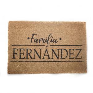 FELPUDO SELECTA COCO BASE GOMA FLIA FERNANDEZ - 40 X 60 CM.