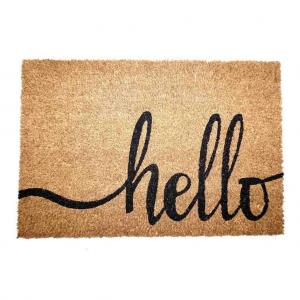 FELPUDO SELECTA COCO BASE GOMA HELLO - 40 X 60 CM.