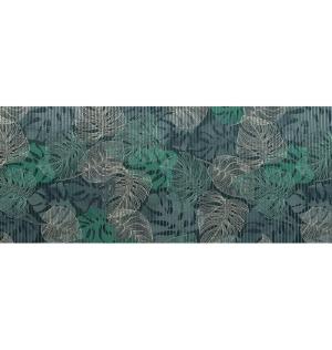 FELPUDO KAPAZI TROPICAL FOLLAJE NEGRO 43 X 130 CM.